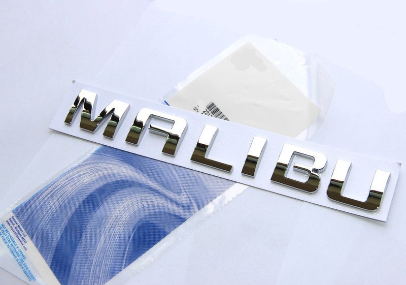 Yoaoo 2Pack OEM Chrome Malibu Nameplate Letter Emblem Badge Glossy Compatible with Malibu - Image 2